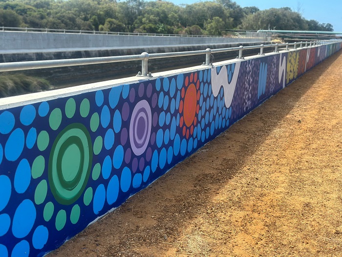 Mural along the Vasse Diversion Drain wall