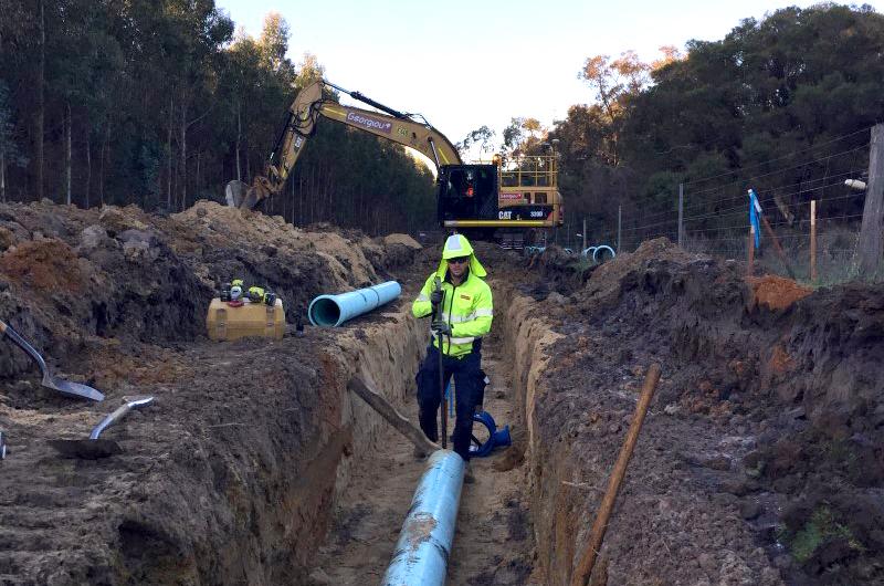 Denmark pipeline construction