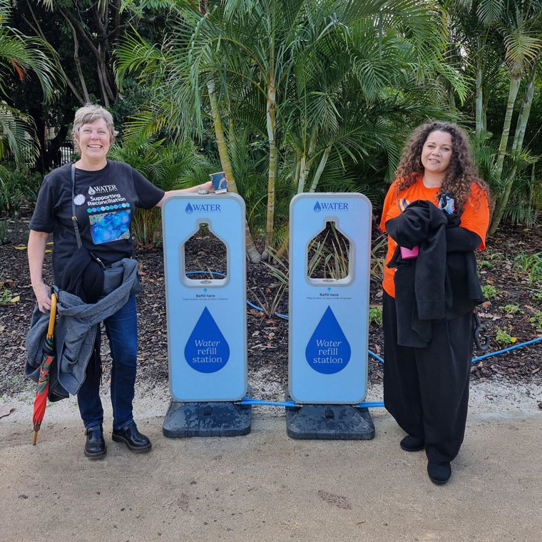 Our water refill station at the 2024 Reconciliation Walk