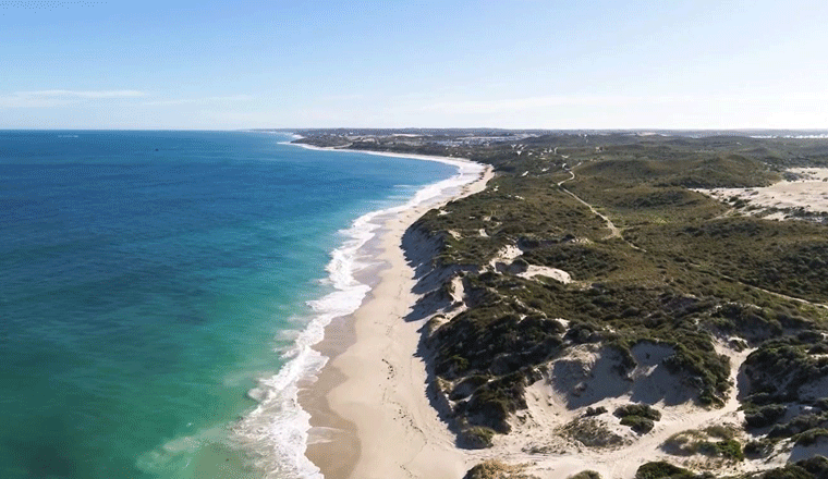 Alkimos shoreline west of the Alkimos Water Precinct